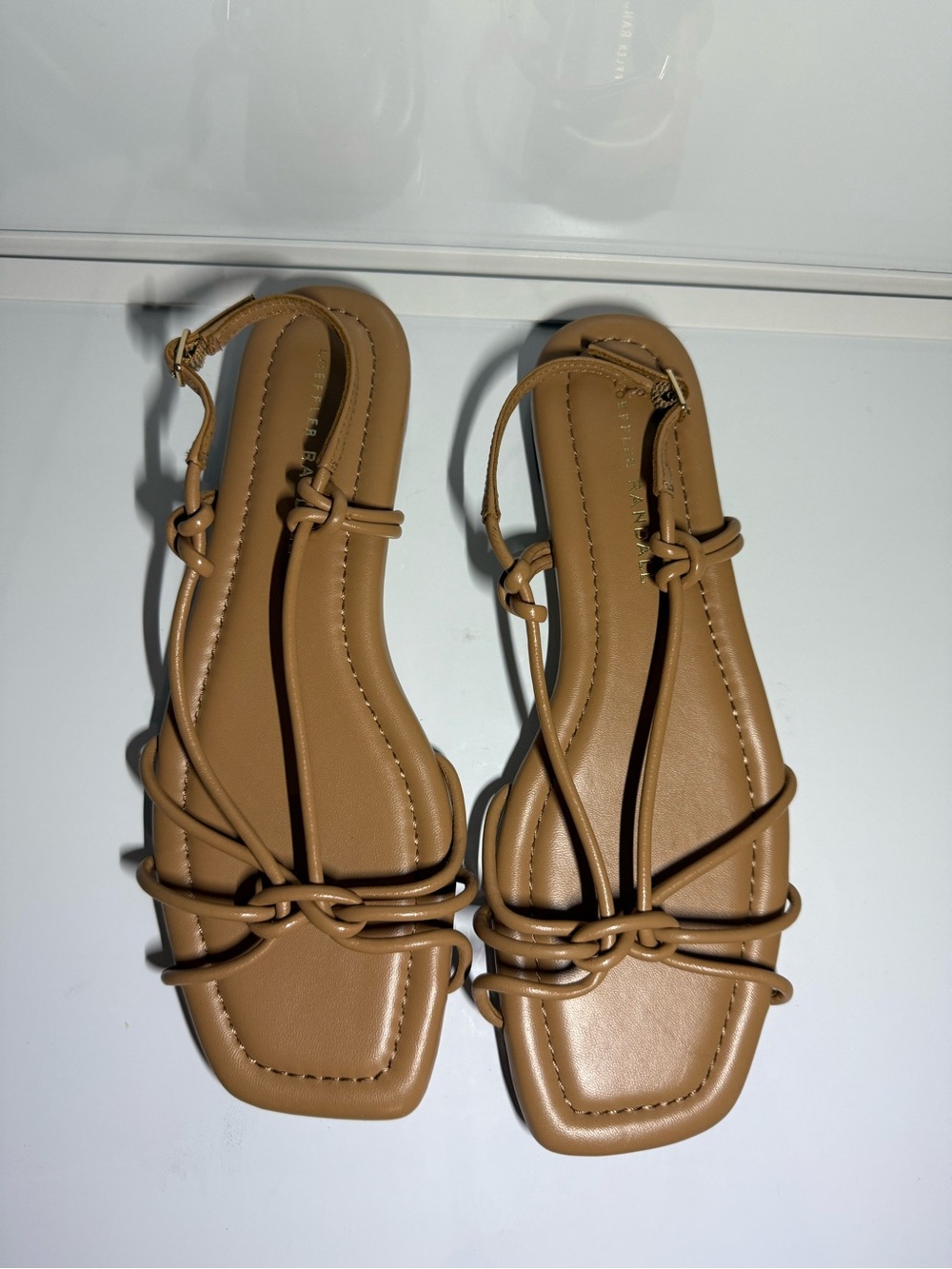 Loeffler Randall Karly Dune Leather Strappy Sandals,